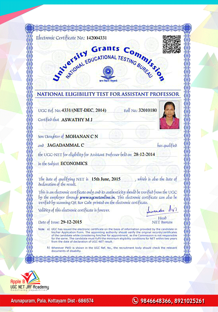 UGC NET economics coaching centres in kerala
