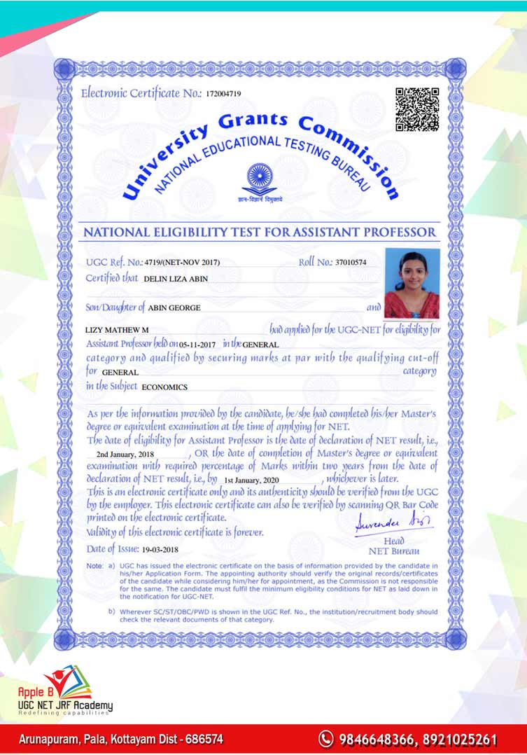 NTA UGC NET economics classes in kerala