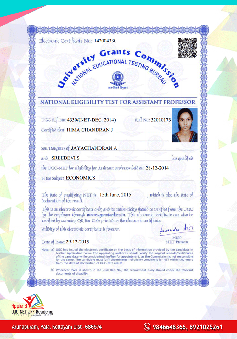 UGC NET economics coaching centres in kerala