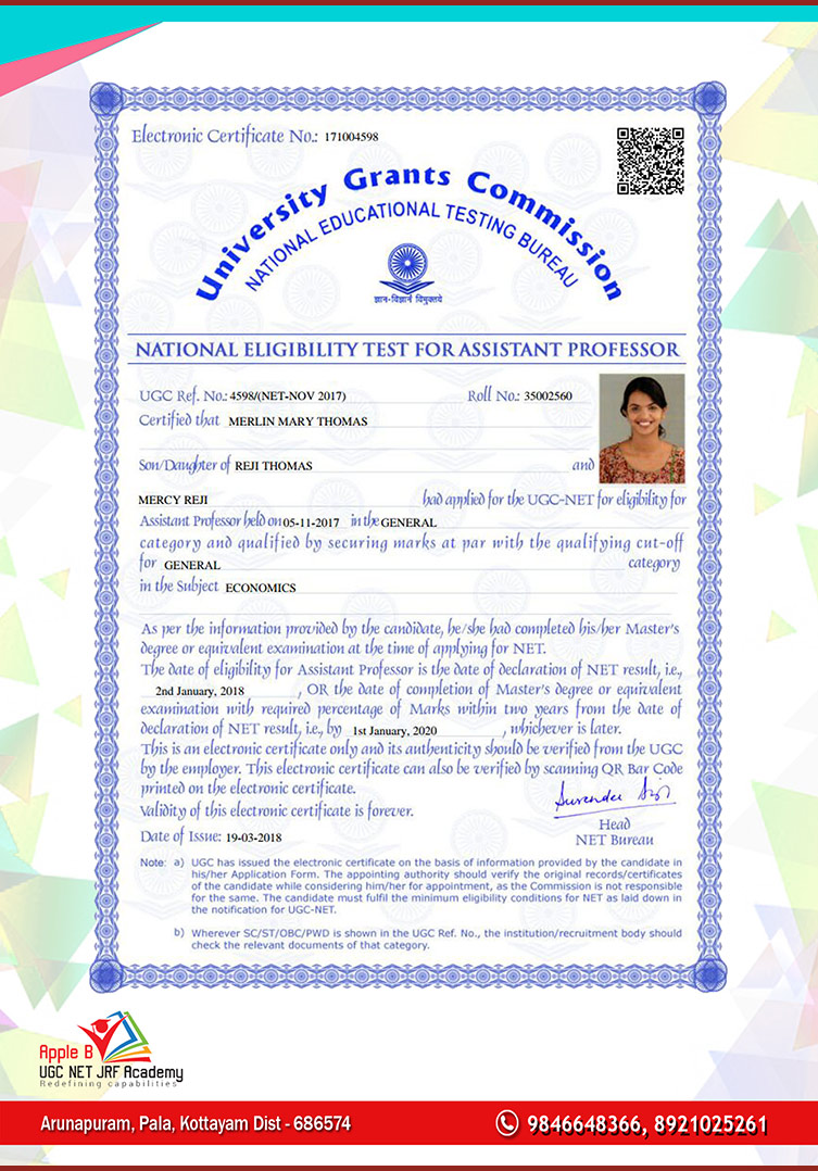 NTA UGC NET economics classes in kerala