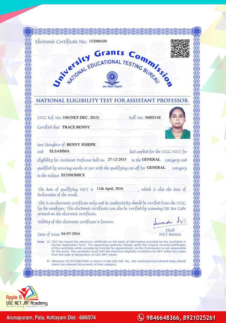 UGC NET economics coaching centres in kerala