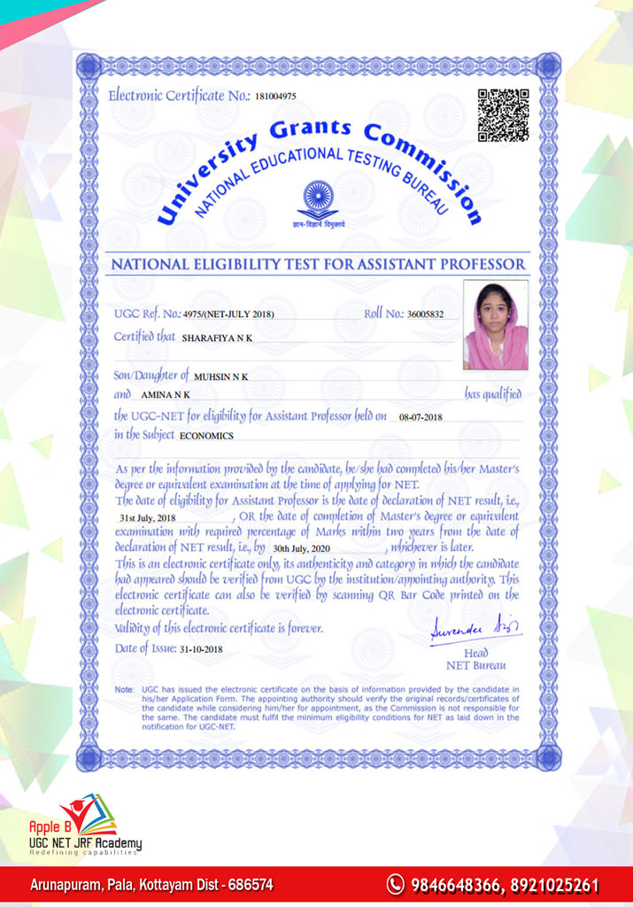 NTA UGC NET economics classes in kerala